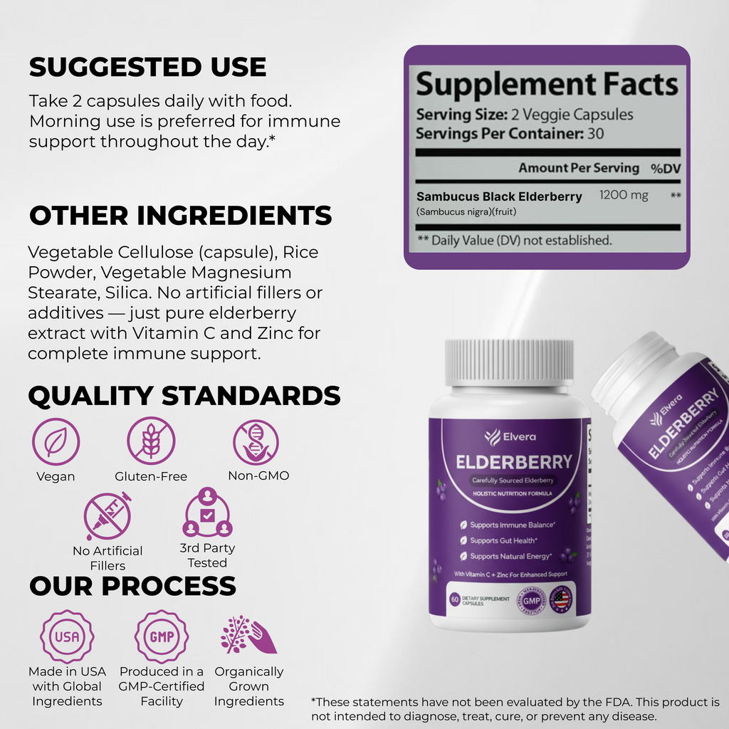 Elvera Elderberry Complex with Zinc & Vitamin C