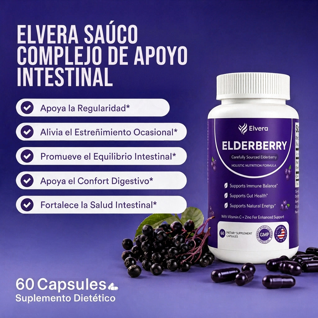 Complejo de Soporte Intestinal con Saúco, Zinc y Vitamina C